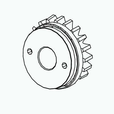 【B2113】[受注生産品]従動プーリー組品 1.6mm 374用