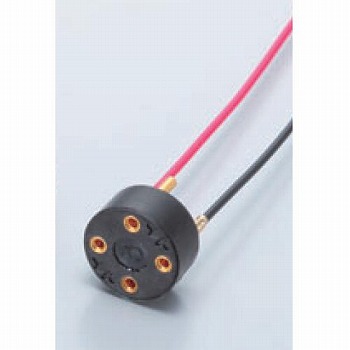 【LQR-4-5-W】LED用ソケット 四角型 電線1m付き