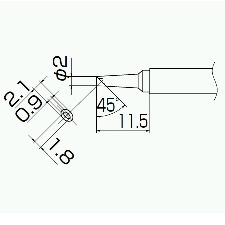 【T13-BCM2】こて先 2BC型 くぼみ付 FM-2026用