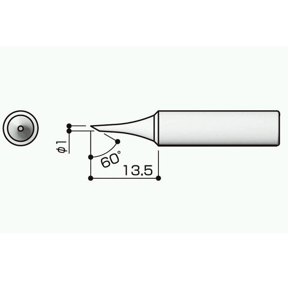 【T18-C1】こて先 1C型 FX-8801/FX-8802/FX-8803/FX-600用