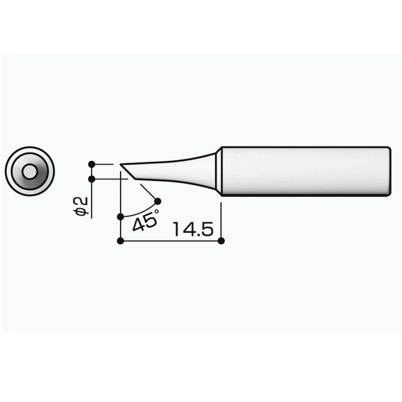 【T18-C2】こて先 2C型 FX-8801/FX-8802/FX-8803/FX-600用