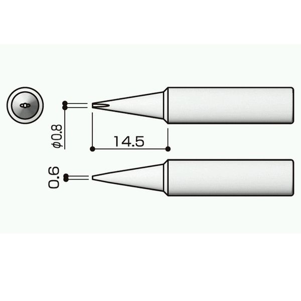 【T18-D08】こて先 0.8D型 FX-8801/FX-8802/FX-8803/FX-600用