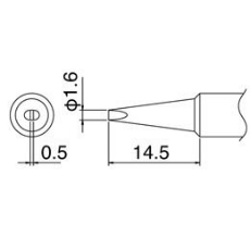 【T18-D16】こて先 1.6D型 FX-8801/FX-8802/FX-8803/FX-600用