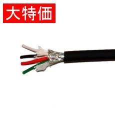 【MVVSSｿﾌﾄ0.3SQX4CR】【在庫処分セール】マイクロホン用ビニルコード 0.3sq 4芯