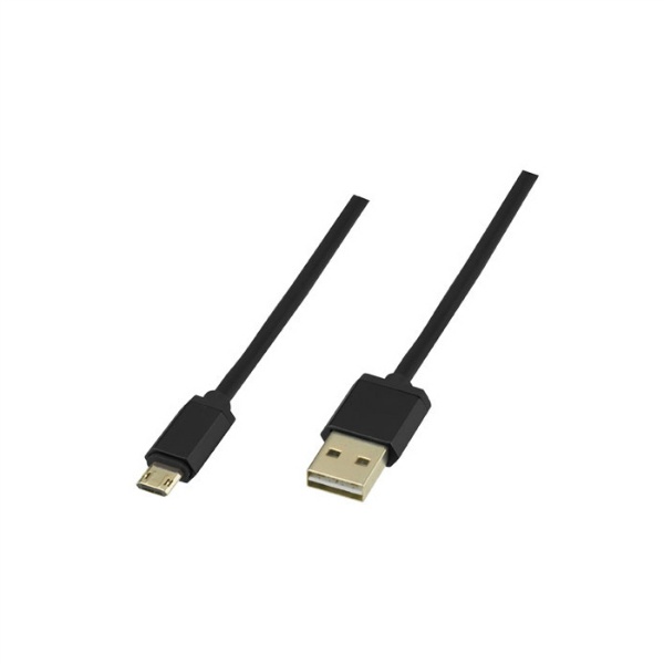 【GH-UCSMBWA1-BK】microUSB充電ケーブル 両面 1m ブラック