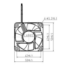 【F5010ET-12RCV】DCファンモーター 12V 50mm角