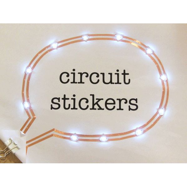 【110060028】Circuit Sticker Starter Kit with English Sketchbook - Peel-and-stick Electronics for Crafting Circuits