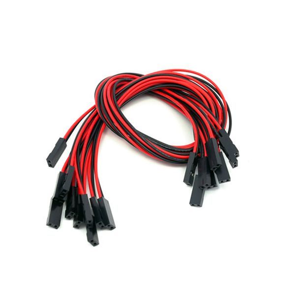 【110990054】2 pin dual-female jumper wire - 300mm 10 PCs pack)