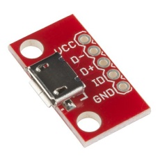 【SFE-BOB-12035】USBマイクロBコネクター・ピッチ変換基板