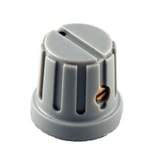 【CP-CE15-5-S(6.1)W6】樹脂製ツマミ(灰、径15φ、シャフト6.1φ)