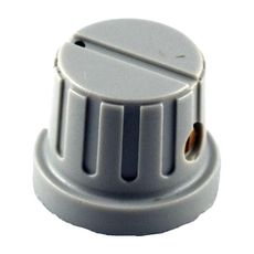 【CP-CE20-5-S(6.1)W6】樹脂製ツマミ(灰、径20φ、シャフト6.1φ)