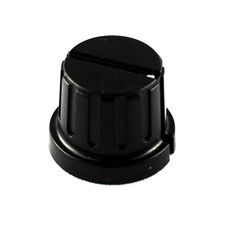 【CP-CE20-6-S(6.1)W7】樹脂製ツマミ(黒、径20φ、シャフト6.1φ)