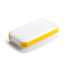 【WH125-20-F2-WY】IP67防水ハンドヘルドケース 本体：オフホワイト サイドグリップ：イエロー
