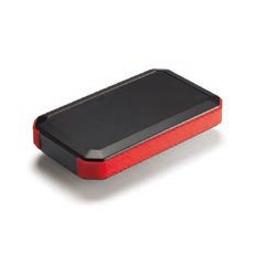 【WH125-28-F2-BR】IP67防水ハンドヘルドケース 本体：ブラック サイドグリップ：レッド