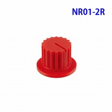 【NR01-2R】NR01スイッチ用ツマミ 赤(ツバあり)