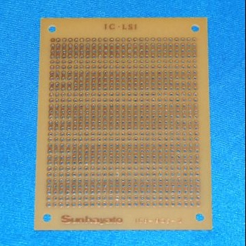 【ICB-93S-2】ユニバーサル基板 片面 紙フェノール 連結ドット 95×72mm