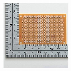 【ICB-87】ユニバーサル基板 片面 紙フェノール 72×47mm DIP-IC用連結パターン