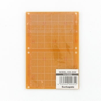 【ICB-93W】ユニバーサル基板 片面 紙フェノール 95×69mm 2枚つづき