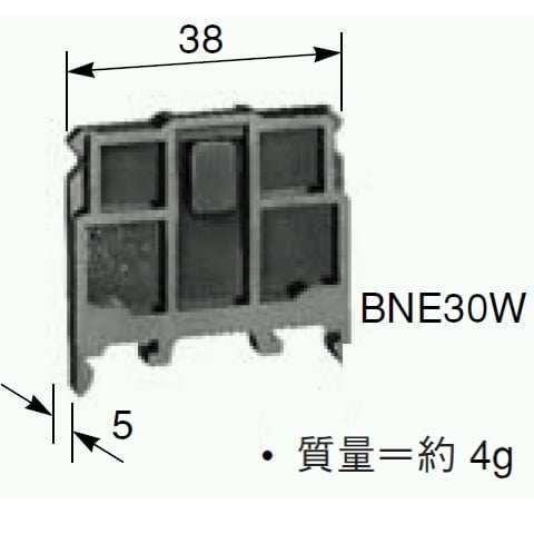 【BNE30W*10】エンドプレート(厚さ 5.0mm)(10個入り)