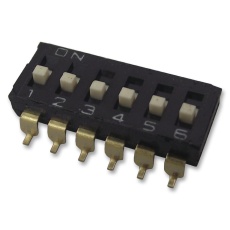 【A6S6104H】SWITCH RAISED ACTUATOR 6 WAY SPST
