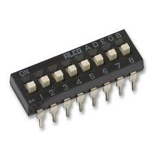 【ADE0804】SWITCH DIL 8WAY SPST RAISED