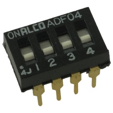 【ADF0404】SWITCH DIP 4 POSITION SPST FLUSH SLIDE