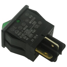 【6211691909G】ROCKER SWITCH SPST BLACK/GREEN