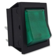 【C1353AANAC】SWITCH ROCKER DPST HI INRUSH GRN