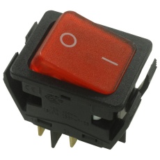 【C6053ALNAE】SWITCH DPST RED ILL I/O SPLASHPROOF
