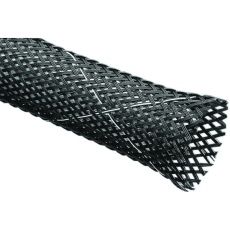 【SPC20177】SLEEVING EXPANDABLE 6.35MM BLACK/WHITE TRACER 100FT