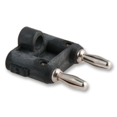 【4898-0】BANANA PLUG DBL STACKABLE 15A BLACK
