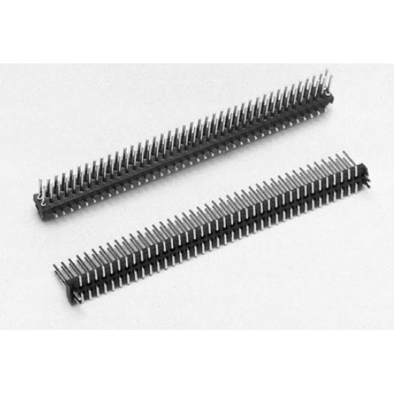 【OQWS-01-4.0-40PW】表面実装用2列連結ピン 位置決めピン付 1.27mmピッチ(10本入)