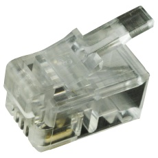 【MTP-44U】CAT5 RJ22 MODULAR PLUG 4 POSITION 1 PORT