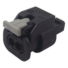 【1-1718643-1】RECEPTACLE HOUSING 2POS NYLON BLACK