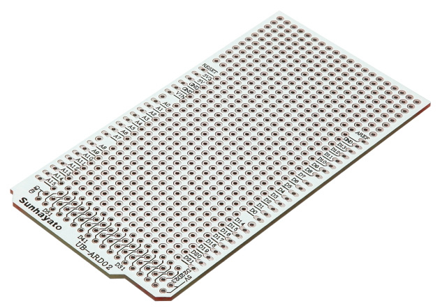 Arduino MEGA用ユニバーサル基板 両面白色レジスト UB-ARD02WH サンハヤト製｜電子部品・半導体通販のマルツ