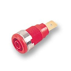 【23.3060-22】RECEPTACLE 32A 4MM QUICK CONNECT RED