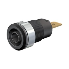 【23.3060-21】SOCKET 4MM 32A SHROUDED BLACK PK5