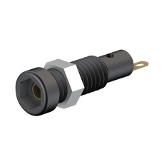 【23.0050-21】RECEPTACLE 10A 2MM PANEL BLACK PK10