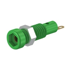 【23.0050-25】SOCKET 2MM PANEL GREEN PK10