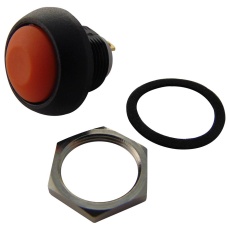 【ISR3SAD900】PUSHBUTTON PLASTIC SOLDER ORANGE