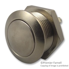 【AV191003C900】PUSHBUTTON METAL CURVED 19MM