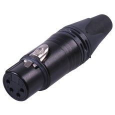 【NC4FXX-B】SOCKET XLR BLACK 4POLE