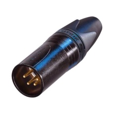 【NC4MXX-B】PLUG XLR BLACK 4POLE