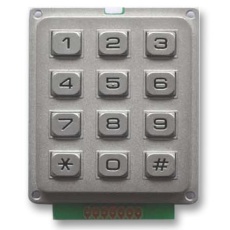 【MCAK304NSSBWPMM】KEYPAD METAL IP67 3X4