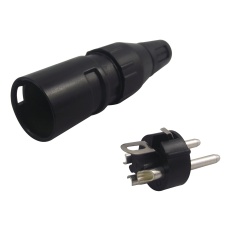 【709-0300】PLUG XLR FREE BLACK 3POLE