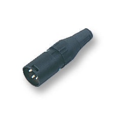 【709-0500】PLUG XLR FREE BLACK 5POLE