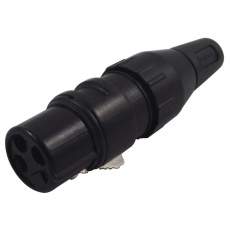 【708-0300】SOCKET XLR FREE BLACK 3POLE