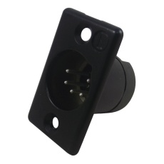 【711-0500】PLUG XLR PANEL BLACK 5POLE