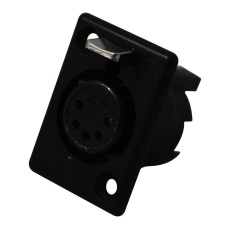 【710-0500】SOCKET XLR PANEL BLACK 5POLE