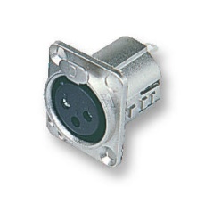 【716-0400】SOCKET XLR PANEL NICKEL 4POLE